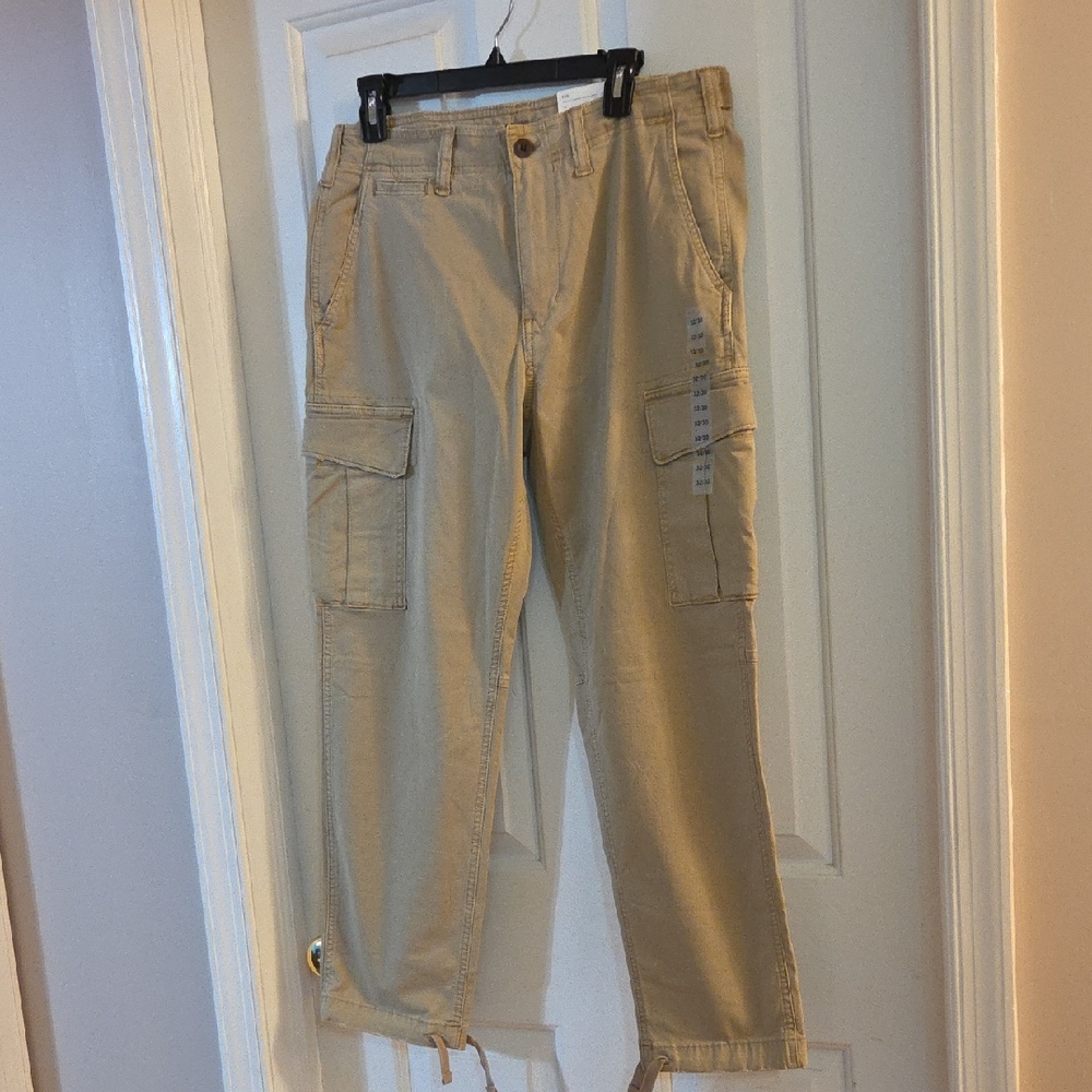 American Eagle Straight  Lived In Flex  Men's Tan Cargo Pants 32 X 30